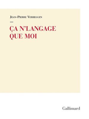 cover image of Ça n'langage que moi